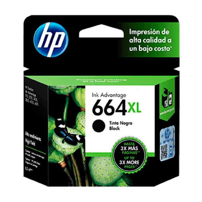 Tinta Hp F6v31al (664xl) Negro 480 Pgs