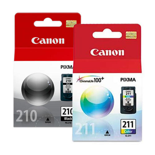 Tinta Canon PG-210 y CL-211 Negro y Tricolor Pack 2 unidades