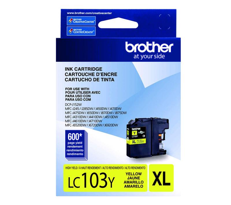 Tinta Brother Lc103y Yellow J4410dw J4510dw J6720dw